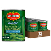 Del Monte front packaging showing label and 50% less sodium benefit