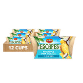 Del Monte front packaging showing pineapple pina colada cups and branding, appealing convenience