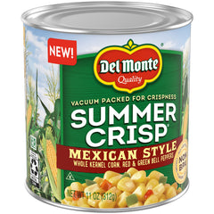 Del Monte corn served in bowl with peppers adding color and convenience