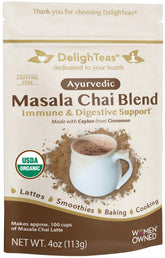 DelighTeas front package showing jar and label, conveys organic quality