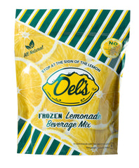 Del's Lemonade front pouch showing brand and eight-packet convenience for quick serving