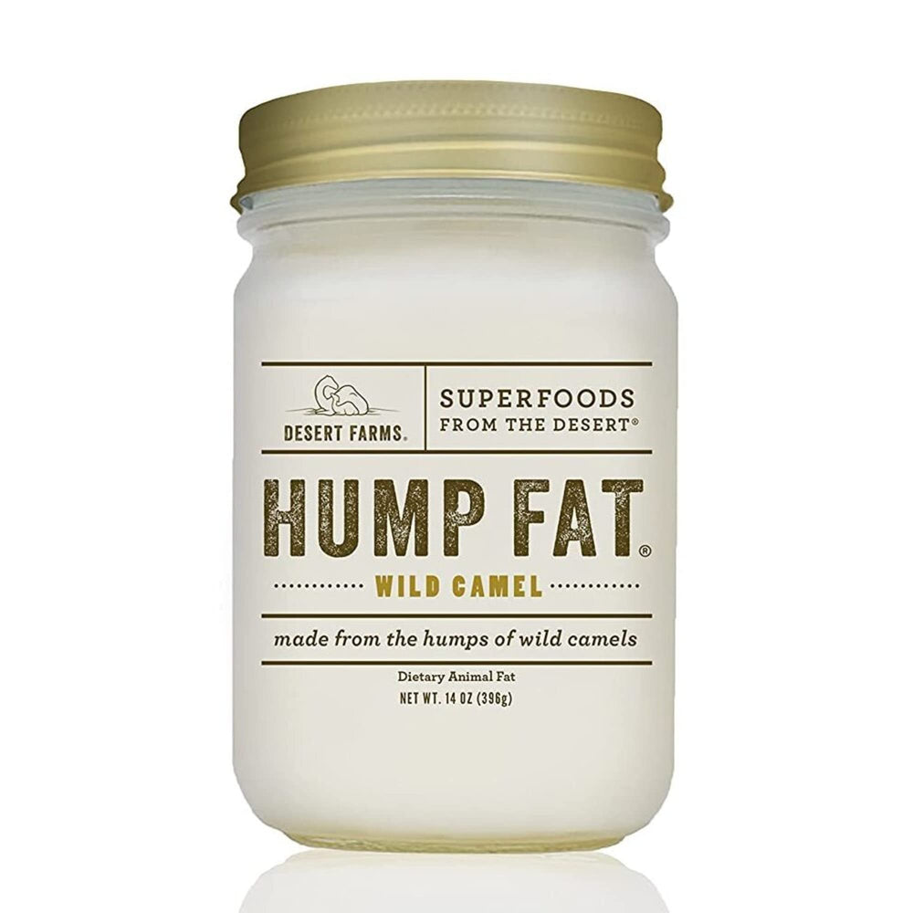 Desert Farms jar front view showing label and 14 oz size, clear product identity and benefit
