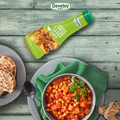 Develey label close-up revealing ingredients and brand for confident choice