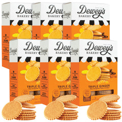 Dewey's Bakery front packaging showing six 9 oz boxes and brand logo for gifting