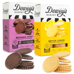 Dewey's Bakery front packaging showing both 9 oz boxes and product name for clarity