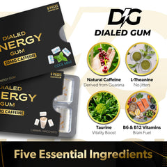 Dialed Gum close-up texture showing smooth mint coating and freshness