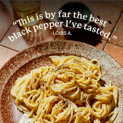 Diaspora Spice Co cracked Aranya peppercorns detail illustrating layered spice and color contrast