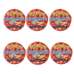 Dickies peanut patties front packaging showing six 2.5 oz patties and label benefit