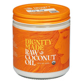 Dignity Coconuts front jar view showing brand and packaging benefit clarity