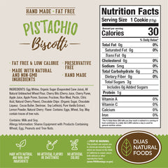 Dijas Natural Food individually wrapped biscotti ready for travel convenience