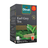 Dilmah front packaging showing Earl Grey tea and clear product benefits