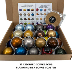 Generic discovery pod labels with two flavor guides visible helping selection and easy comparison benefit