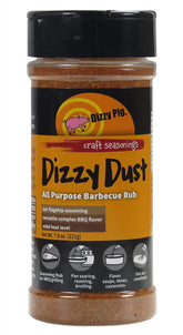 Dizzy Pig Dizzy Dust shaker front view showing label and size benefit