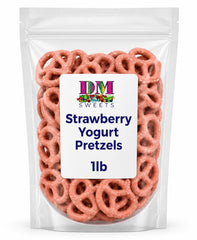 DM Sweets close-up of creamy strawberry yogurt coating highlighting smooth texture benefit