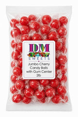 DM Sweets close-up of glossy red hard candy shell for visual shine