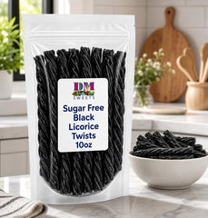 DM Sweets twist close-up displaying soft chewy texture and satisfying chew quality