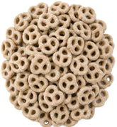 DM Sweets front package showing 1 lb cinnamon yogurt pretzels and freshness