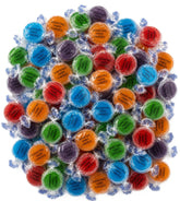 DM Sweets front packaging showing 1 lb bag and fruit graphics, convenient bulk option