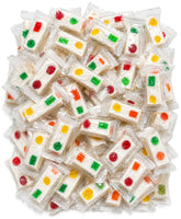 DM Sweets front packaging showing 30-piece bag and colorful candy benefits sharing
