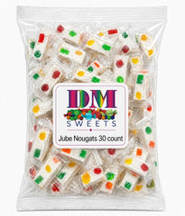 DM Sweets individually wrapped nougat pieces highlighting freshness and portability