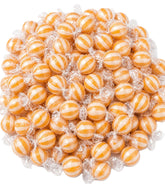 DM Sweets front packaging showing 2 lb bulk bag and bright orange candies for large events