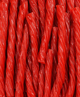 DM Sweets front packaging of sugar free strawberry licorice showing bag and label, convenient snack option