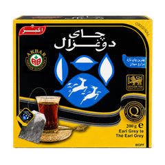 Do Ghazal tea bag closeup with tag, precise 2g portion for consistent flavor