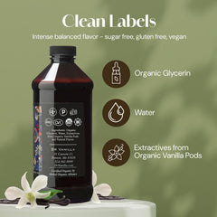 DOCTOR VANILLA ARTISANAL bottle in kitchen setting showing large 16 fl oz supply convenience