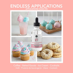 Dolce Flav bottle beside cake slice showcasing carnival flavor enhancement