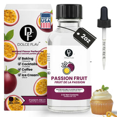 Dolce Flav front bottle showing label and 2 ounce size, highlights portability