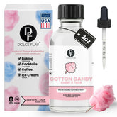 Dolce Flav front packaging showing cotton candy flavor and compact bottle benefit
