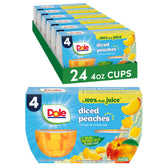 Dole front packaging showing 24 fruit bowls and benefits