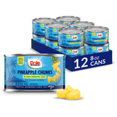 Dole front packaging showing 12-pack cans and brand convenience