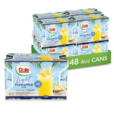 Dole light pineapple front packaging showing can label and serving suggestion benefit