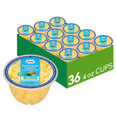 Dole front packaging of 36 pineapple tidbit cups showing brand and count for easy stocking