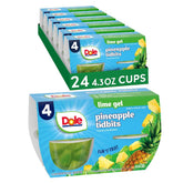 Dole front packaging showing 24-count pineapple cups and convenience