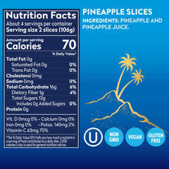 Dole Tropical Gold pineapple slice plated as a snack or dessert garnish for easy serving