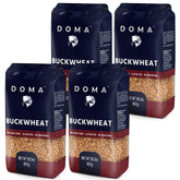 DOMA front packaging showing four resealable bags and product weight