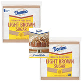 Domino front packaging showing two 2 lb zipper bags and clear labeling benefit freshness