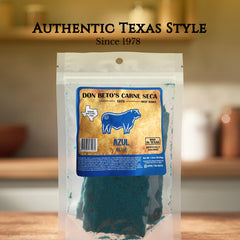 Don Beto's close-up texture of carne seca highlighting chewy beef benefit