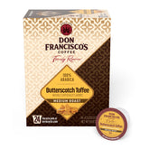 Don Francisco's front packaging showing 24-count pods and flavor benefit
