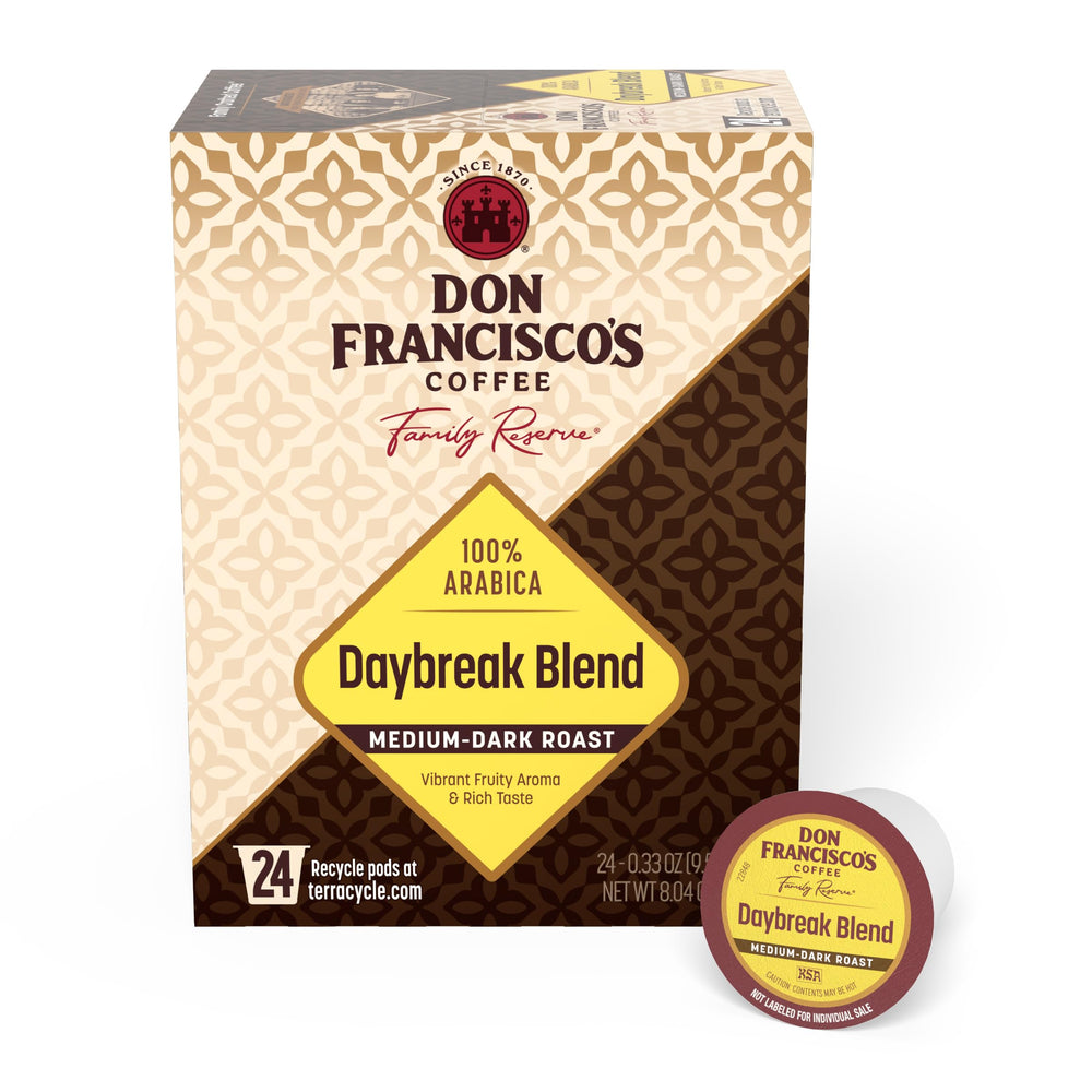 Don Francisco's front packaging showing 24-count box and convenience