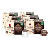 Don Francisco's front packaging showing 72-count double french roast pods and clear branding