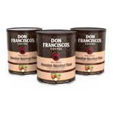 Don Francisco's front can showing Hawaiian Hazelnut flavor and clear branding for shelf appeal