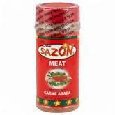 Don Sazon front packaging showing the carne asada seasoning jar and brand for quick seasoning use