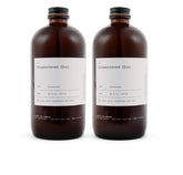 Dona chai front packaging showing two 16oz bottles and clear ingredient promise, highlights convenience