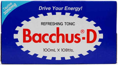 Dong-A Bacchus-d front packaging showing ten compact bottles and brand clarity
