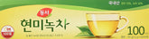 Dongsuh front packaging showing 100 tea bags and product benefit convenience