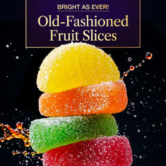 Donty-Tonty close-up of a fruit slice texture highlighting soft chew benefit