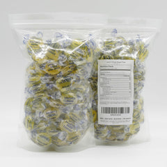 Donty-Tonty close-up of lemon drop surface highlighting bright color and firm texture benefit